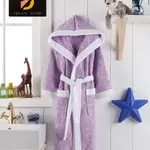 
Unisex kids bathrobe with hood, belt and two pockets-Dream Room